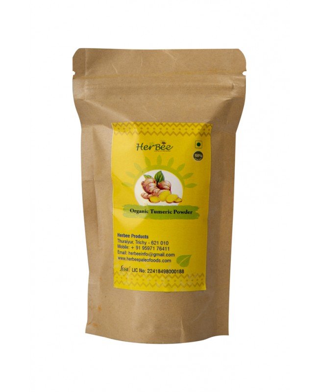 Organic Plain Pasumanjal Powder (Turmeric Powder)